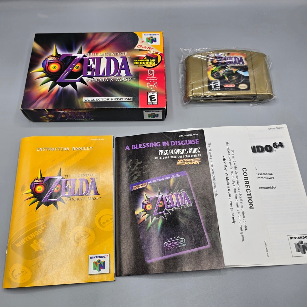 Legend of Zelda Majora's Mask Collector's Edition Nintendo 64 N64 Gold CIB HOLO